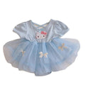 Summer baby girl sweet princess short-sleeved baby bag butt skirt mesh dress full moon 100 days one-year-old dress summer