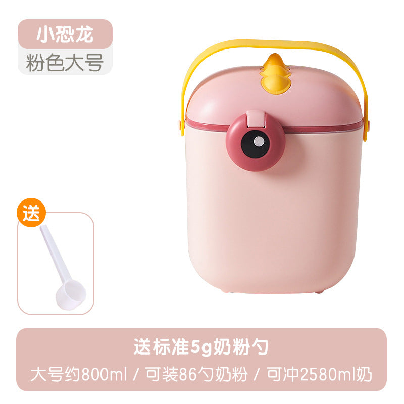 Baby formula box, portable food supplement rice noodle box, sealed jar, moisture-proof large storage tank, divided into grids