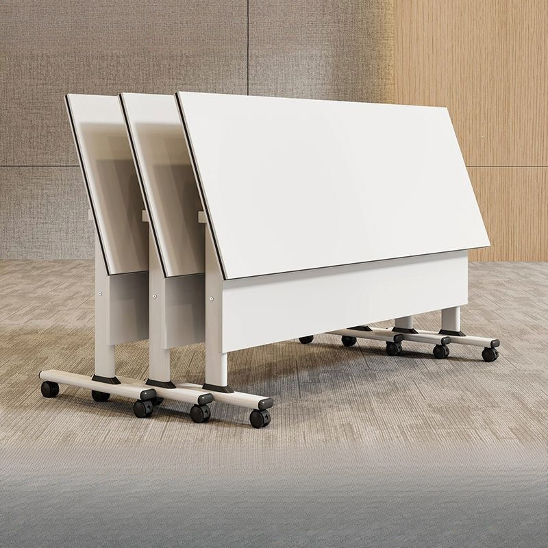 Training table and chair set, mobile office desk, conference room table, educational institution modular desk, folding conference table
