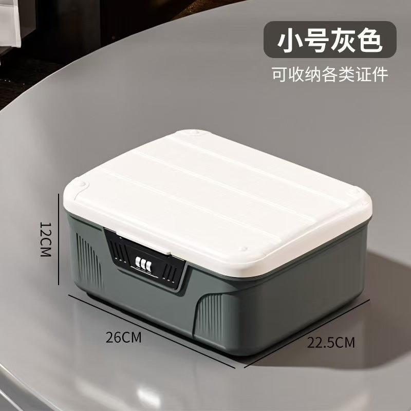 Password Storage Box Privacy File Locked Storage Box Car Household Valuables Storage Box Plastic Finishing Box