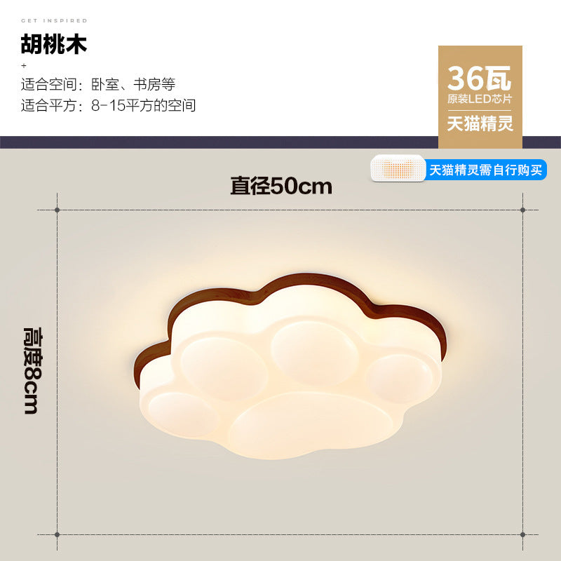Cream wind warm children's room creative cute cat claw bedroom light ceiling light modern simple master bedroom room lighting