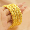Wholesale 24k gold plated bangle bracelet - middle eastern dubai wedding nigerian women's bridal gold sand bangle jewelry wholesale