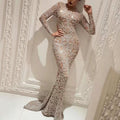 spring new european and american export women's clothing  hot stamping long sleeve elegant slim sexy maxi dress evening gown