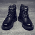 Boots men autum men's shoes 2025new arrivalmen boots k-style high-top shoes easiest for matchworkwear boots casual leather shoes