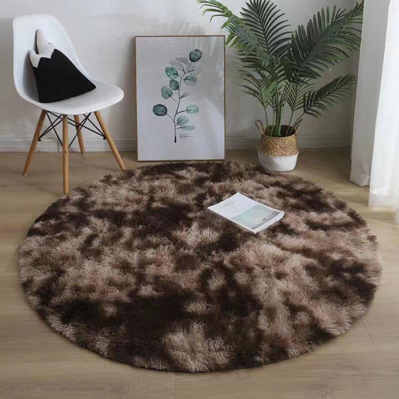Round silk wool carpet study living room coffee table mat bedroom bedside blanket stuffed hanging basket rocking chair computer chair floor mat