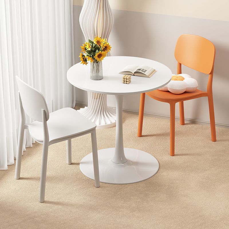 Thickened plastic dining chair modern casual backrest stool for home scandinavian dining table chair long sitting comfortable backrest small chair