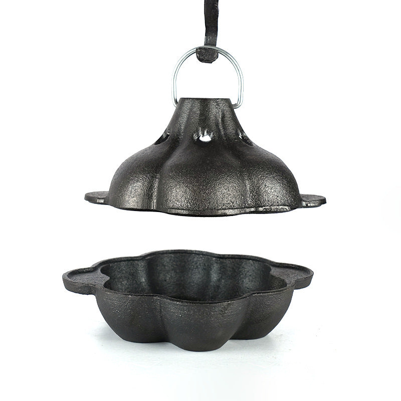 Cast iron BBQ grilled garlic iron pot grilled orange tea stewed chestnut dried fruit uncoated binaural barbecue