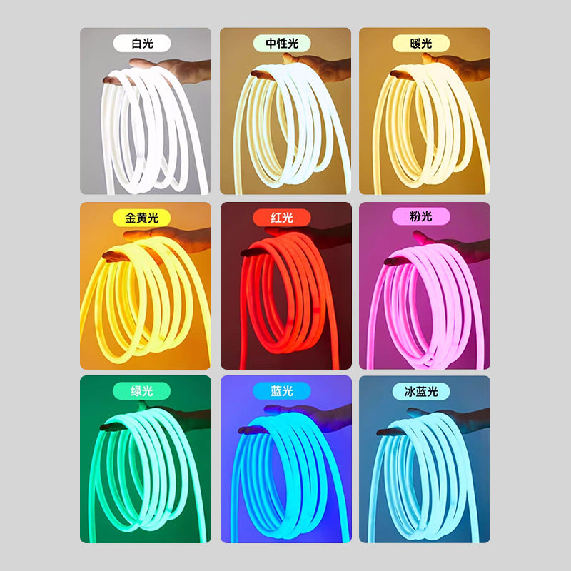 220V high voltage LED neon light with round luminous 2835 flexible outdoor waterproof building lighting 360 degree light strip