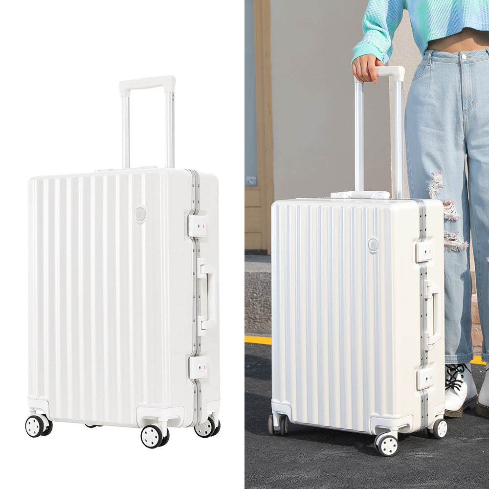 Customized aluminum frame trolley case 20 inch universal wheel suitcase Internet celebrity ins suitcase Female student password box