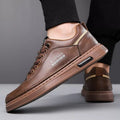 Special offer men's hand-stitched leather shoes men's shoes heightening soft bottom white shoes thick solecasual shoes wholesale dropshipping