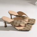 Aliexpress new women's fashion pointed-toe rhinestone slippers - european & american style, plus size high heel open toe outdoor sandals