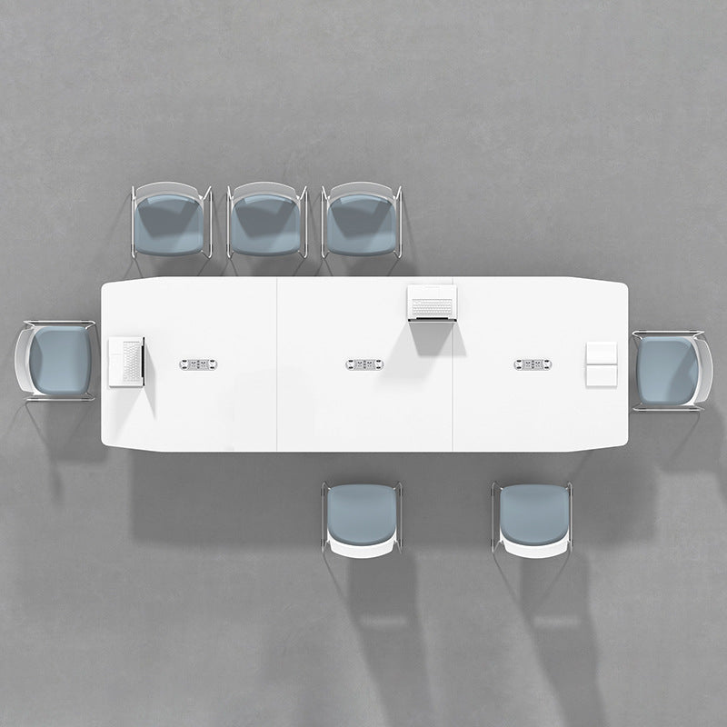 Conference table set: modern minimalist design for small meeting rooms, training, negotiations, live streaming, and office workstations