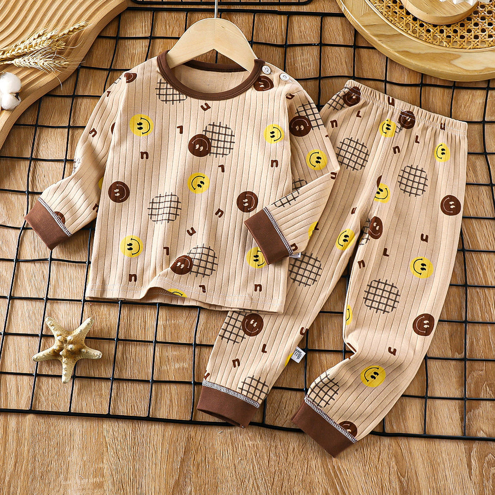 Kids' cotton underwear set - new spring collection: boys' thermal underwear, girls' pajamas, and children's loungewear