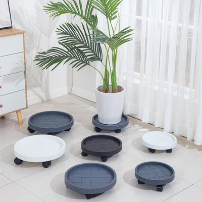 New arrivalmovable flower pot tray thickened with wheels flower pot bottom tray flower pot bottom tray water tray bottom plate flower stand