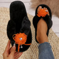 New 2024 fall/winter fuzzy clog slippers with flower tassels - soft sole, indoor/outdoor wear, women's slippers