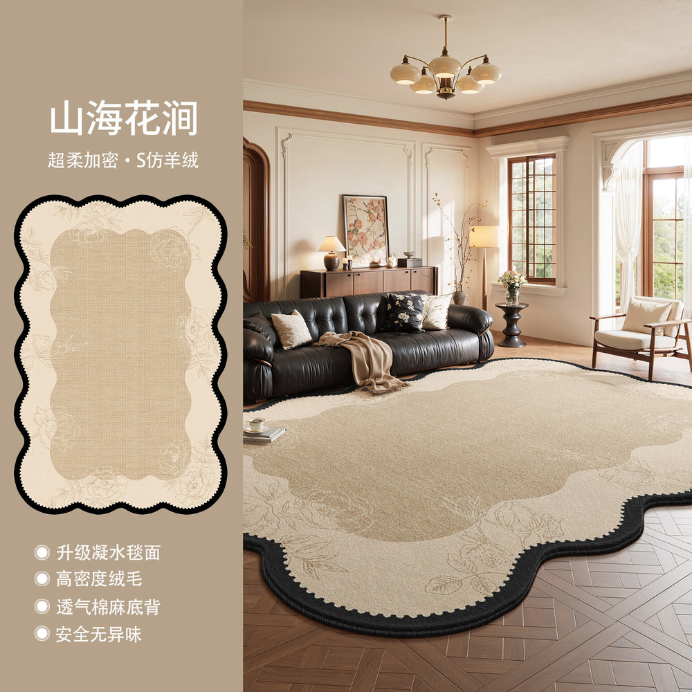 Carpet living room french medieval style special-shaped asymmetrical easy-care retro coffee table sound insulation floor mat large area full coverage