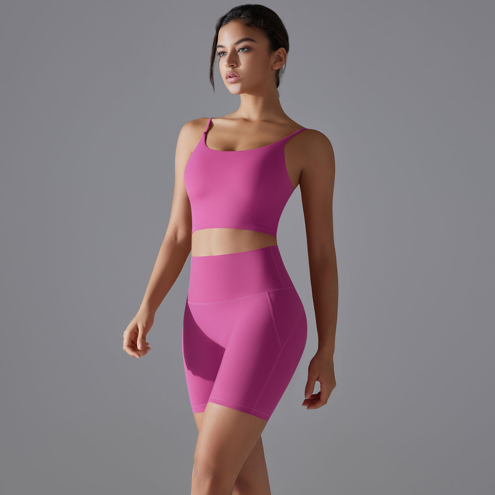 New arrival free underwear high waist hip lifting tight nude yoga wear intimates sports running bra shorts suit for women