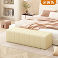 Accessible luxury soft bag shoe changing bench clothing store rest area bench sofa stool cloakroom bed end rectangular leather stool