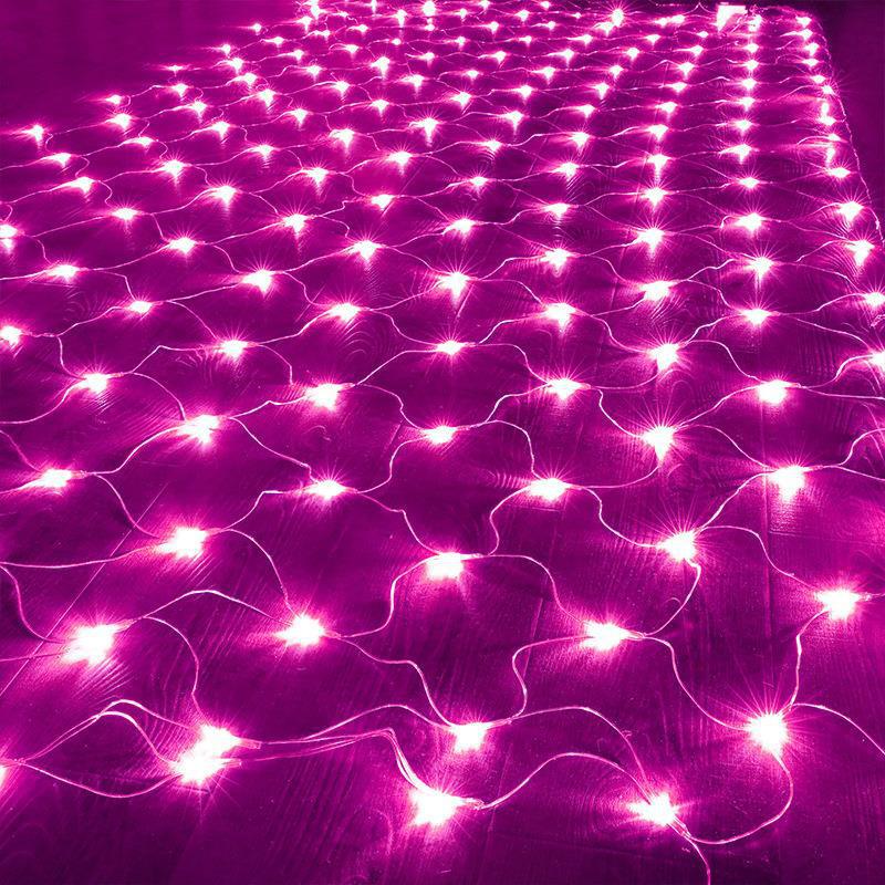 LED net lights, colorful lights, flashing lights, string lights, outdoor waterproof grid shape, full sky, lawn decoration, low voltage fishing net lights