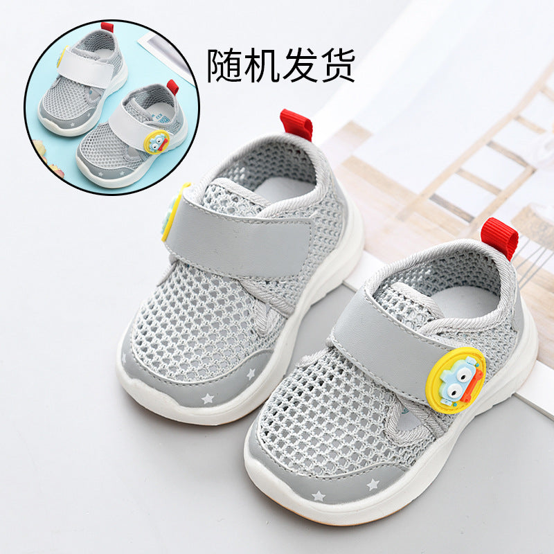 Kids' spring/autumn  collection: girls' breathable soft-soled baby shoes, boys' athletic shoes, and first walker shoes