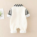 Spring autumgentleman bear fake two-piece double-layer jumpsuit for men and women baby spring & fall clothes handsome outing climbing suit