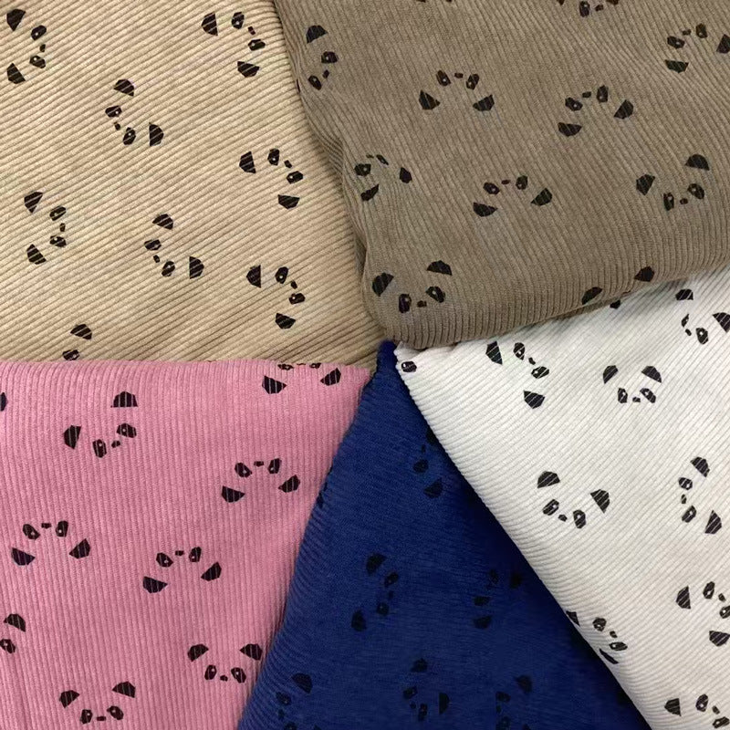 All-polyester 8 pits, 11 pits, 16 pits, printed corduroy fabric, clothing, luggage, sofa throw pillow, knitted corduroy fabric