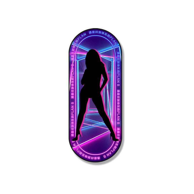 Bar nightclub sexy beautiful woman led ambient light hanging painting KTV tavern box club luminous abyss mirror decorative painting