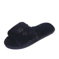 2024 new metal buckle fuzzy slippers women's autumn/winter home indoor flat warm cotton slippers