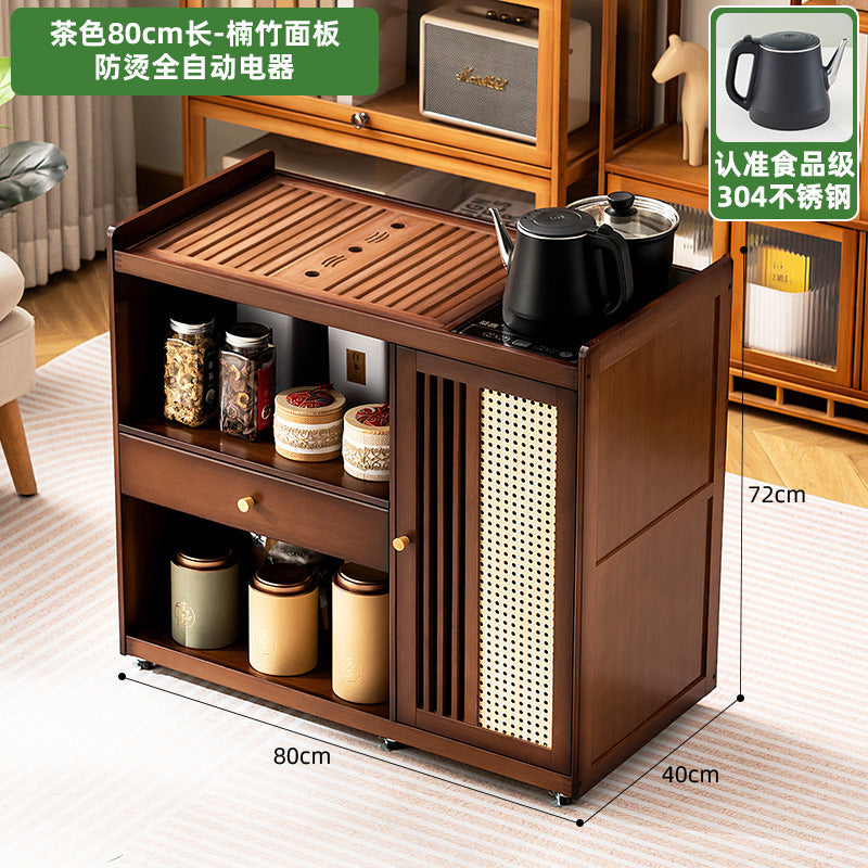 Mobile small tea table tea cabinet for home balcony tea table tea table all-in-one coffee table table tea drinking complete set