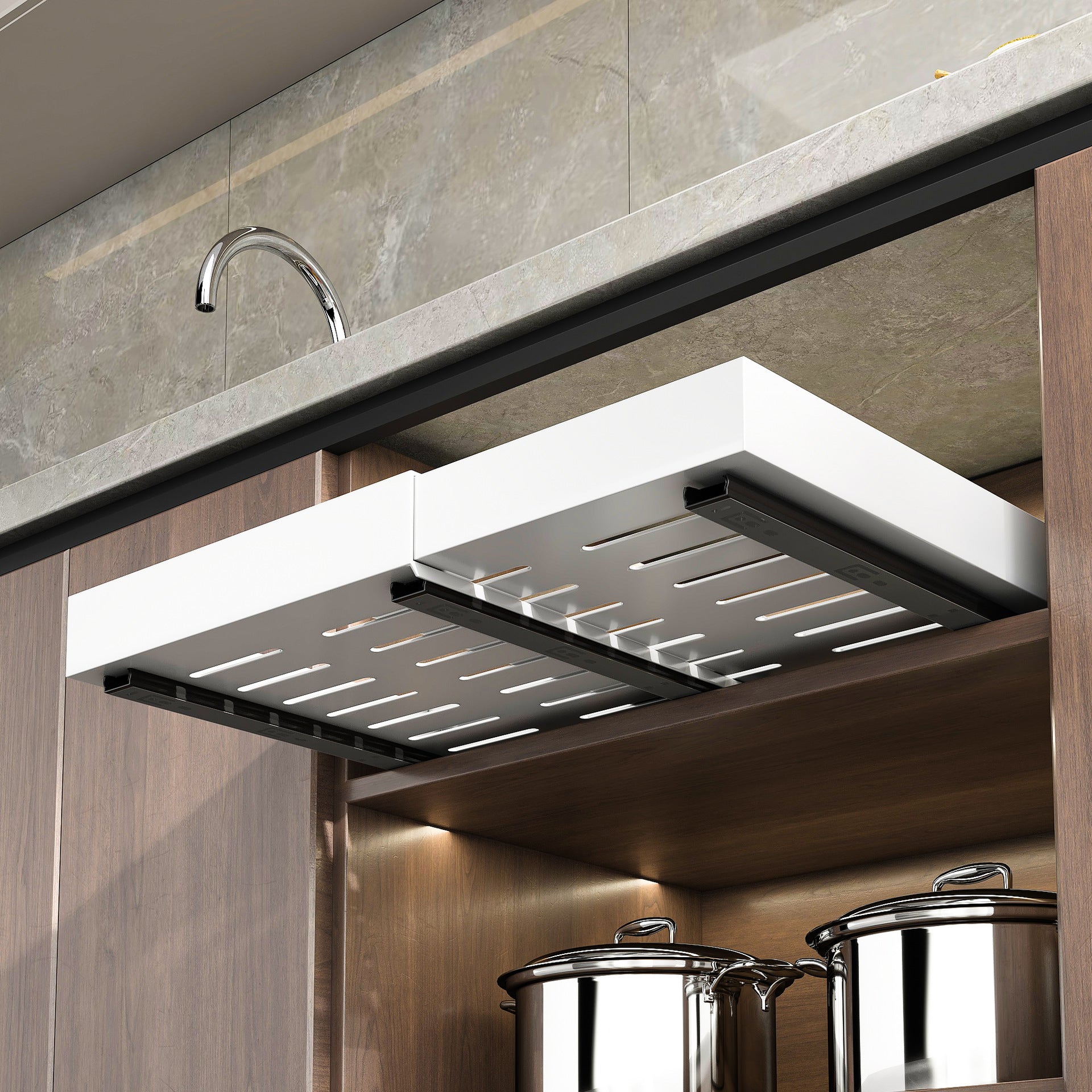 Strictly selected items, sink rack, non-punching retractable dish storage rack, cabinet pull-out rack