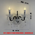 French retro chic bedroom bedside crystal wall lamp - vintage, high-end living room accent wall, hallway wall sconce