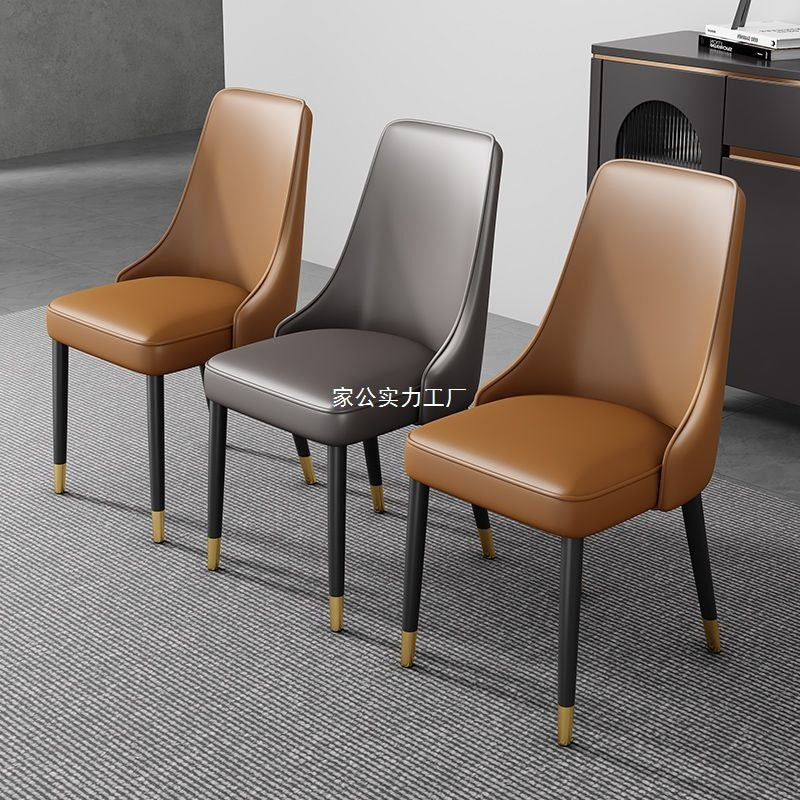 Dining chair household modern simple restaurant back chair small apartment dining table chair Nordic light luxury leisure hotel chair forest