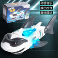 new arrival electric universal mechanical shark crawling kids sound and light artificial fish animal model boy toy
