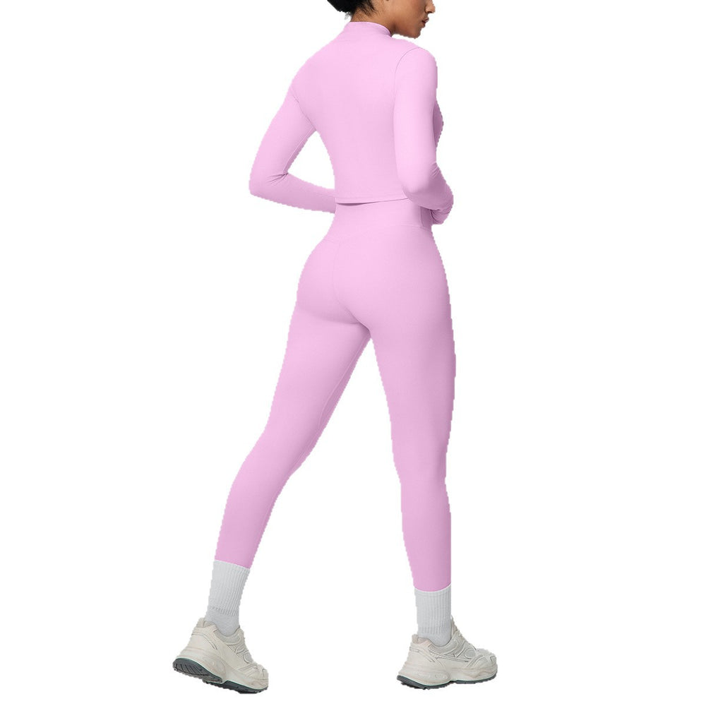 New women's seamless yoga set: quick-dry, breathable, three-piece activewear for outdoor leisure, running, training, and fitness