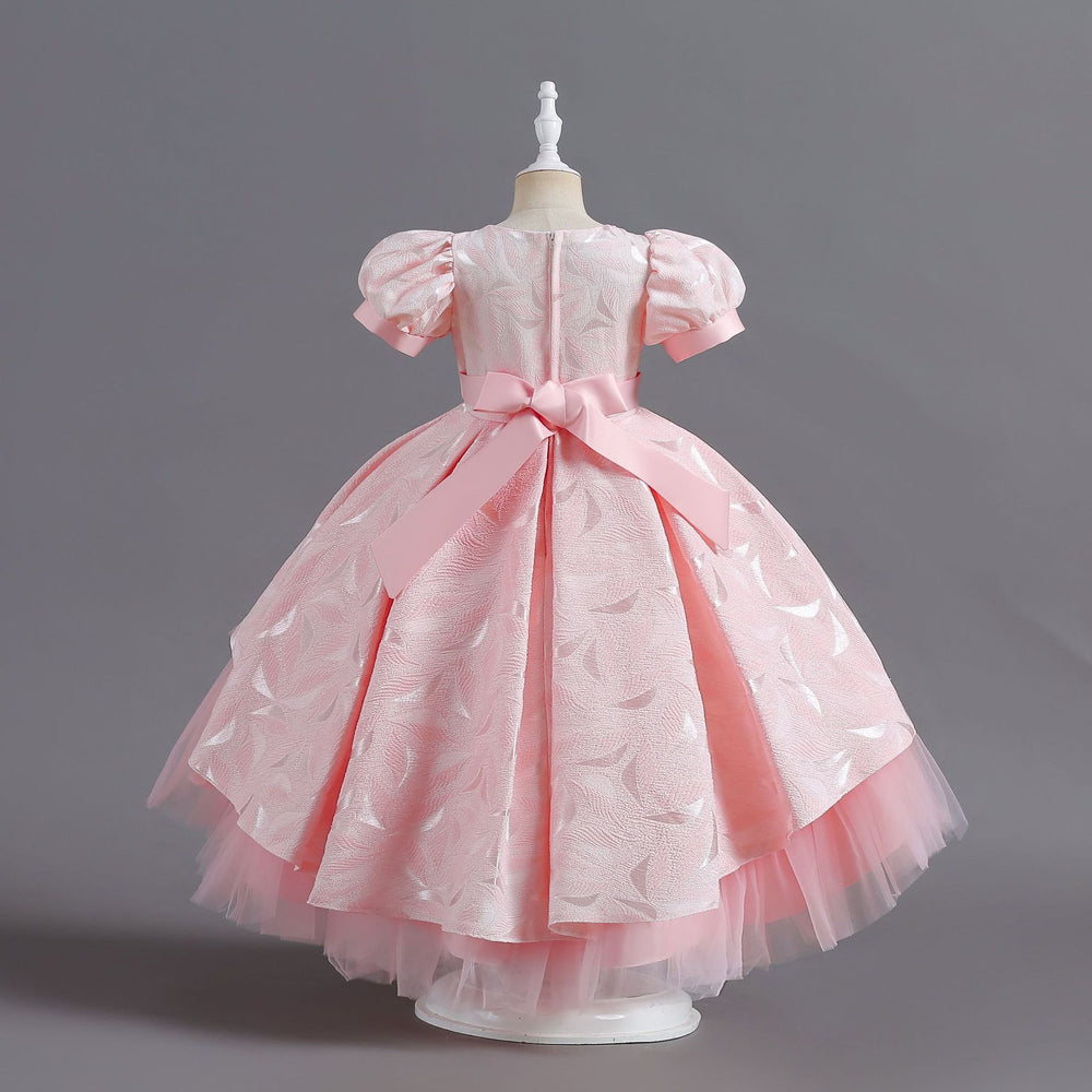 Export children's clothing trailing princess dress sequin pattern wedding dress evening dress christmas holiday dress girl dress