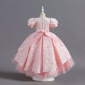 Export children's clothing trailing princess dress sequin pattern wedding dress evening dress christmas holiday dress girl dress