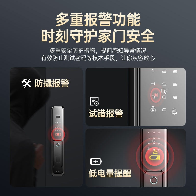 3d face recognition microwave sensor electronic lock multifunctional semiconductor fingerprint lock visual cat eye capture smart lock