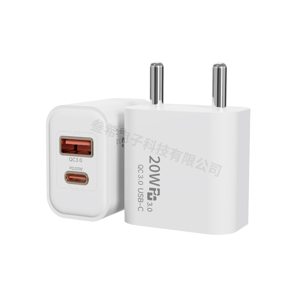 pd20w charging head dual-port charger european standard ce certification a+c full power suitable for apple fast charging head