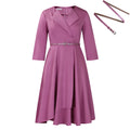 D524 women's foreign trade fashion dress - european & american style,  autumn/winter new collection, trendy v-neck solid color high-waisted african maxi dress