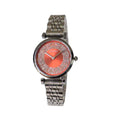 Anima red rhinestone steel band diamond-accented waterproof women's watch - luxury fashion quartz wristwatch with butterfly clasp