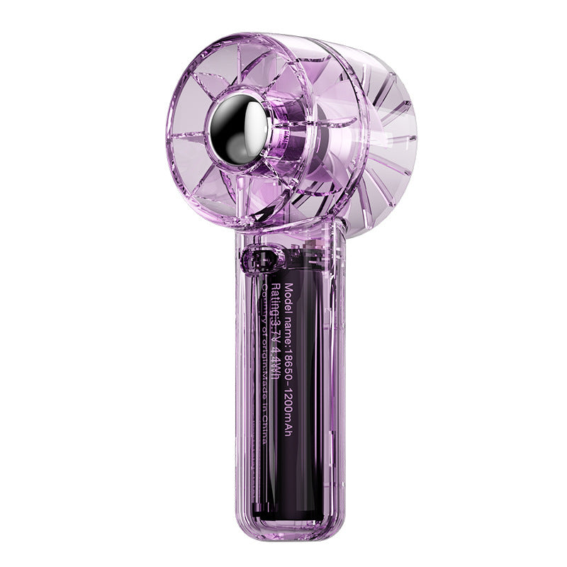 new transparent handheld fan - outdoor usb rechargeable high-velocity portable turbine mini fan - wholesale