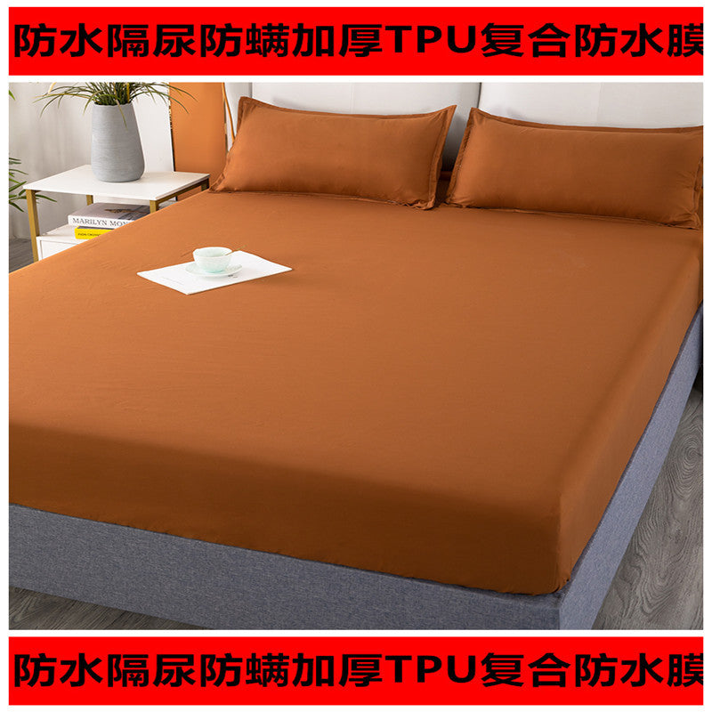 2024 new arrival: solid color tpu waterproof fitted sheet - class a, machine washable, mattress protector for innerspring mattresses
