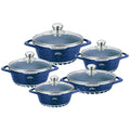 Personalized royal dessini10pcs pointed ear medical stone non-stick aluminum pot soup pot frying pan for home kitchen appliances