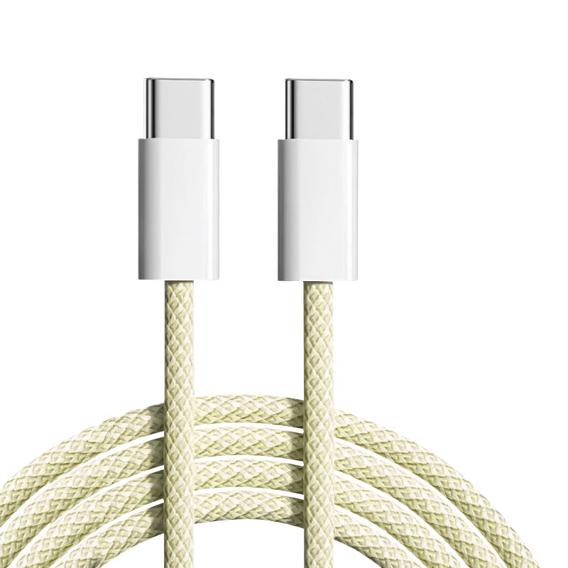 Apple 17 compatible data cable, c-to-c double-ended type-c charging cable, 15-weave fast charging data cable, c-to-c