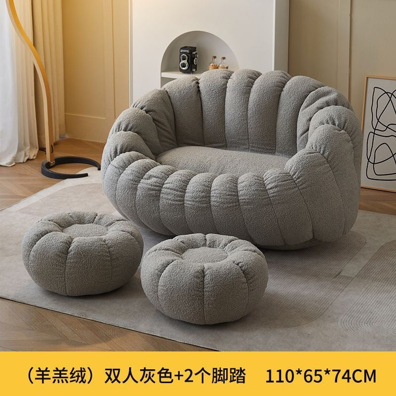 Lazy sofa detachable washable single and double can lie down and sleep lazy nest chair for home small apartment balcony casual bean bag