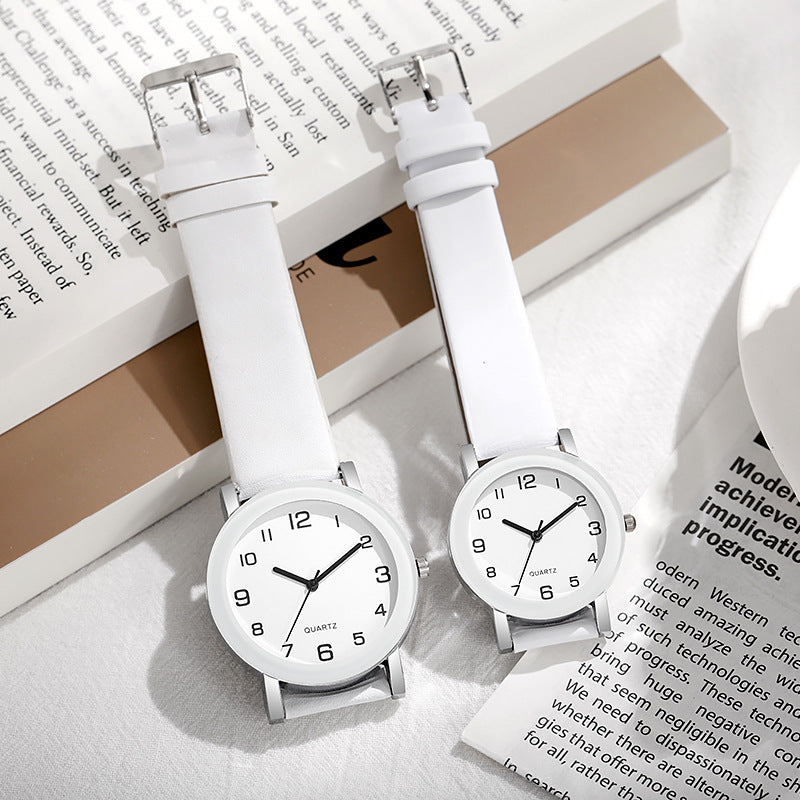 couple casual alloy quartz watch pair student elegant watch black frame digital quartz watch wholesale