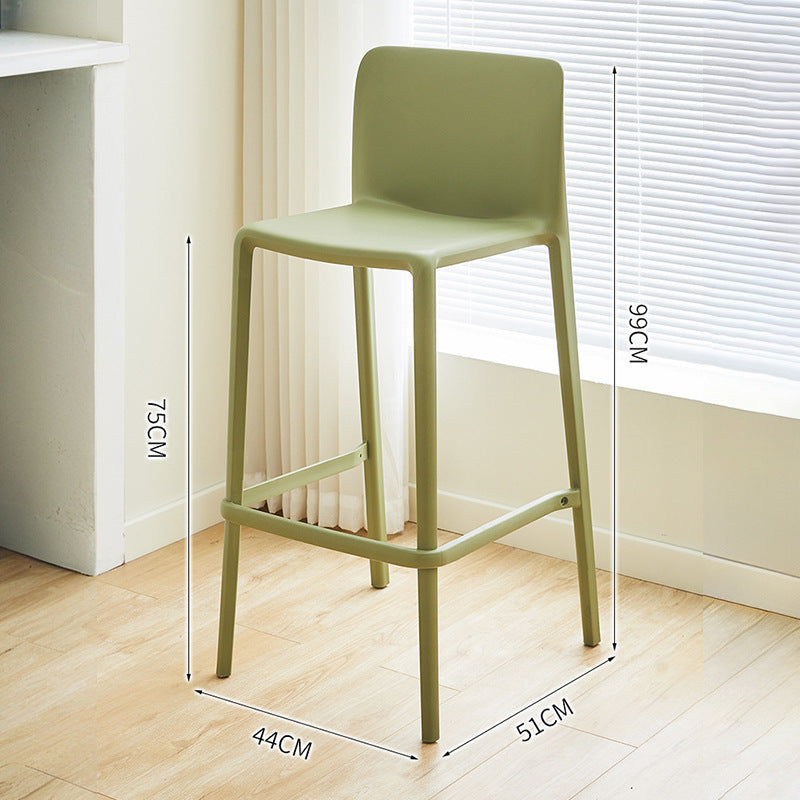 Scandinaviancasual bar chair modern normcore plastic backrest bar chair for home reinforced designer creative high stool