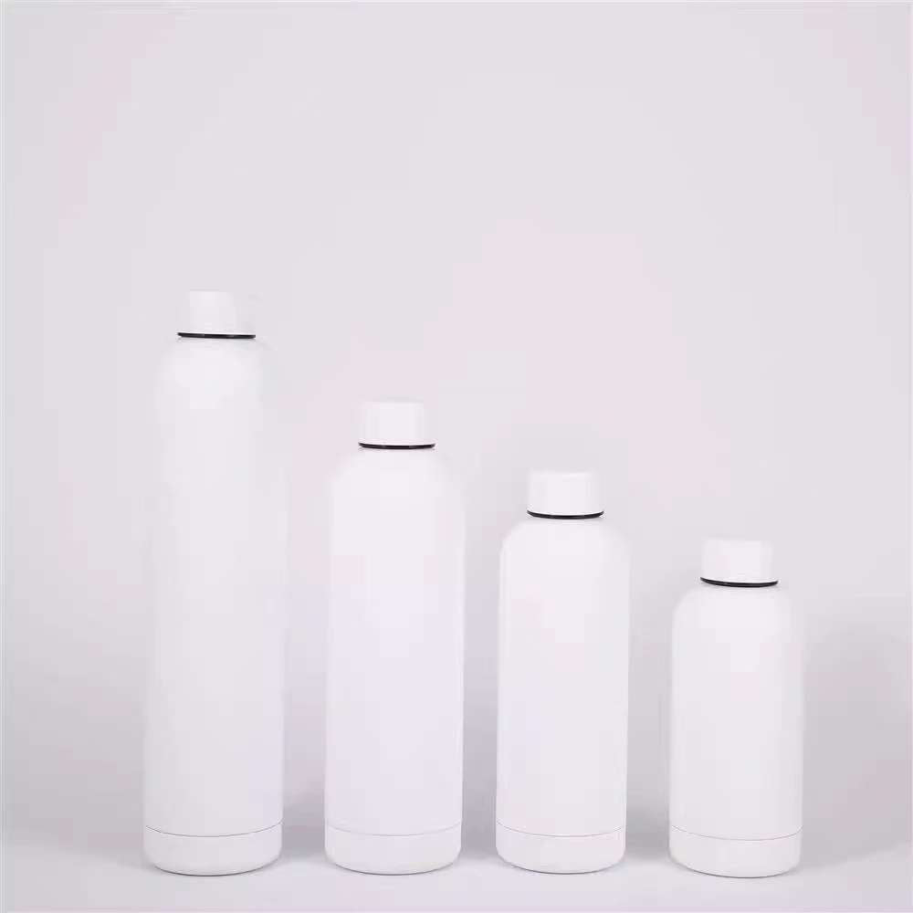 304 double-layer stainless steel thermos cup american large-capacity thermos cup wholesale pure color small mouth bottle customization