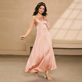 European and american style cross-border e-commerce custom teenage clothing sundress, satin high-end niche dress, elegant and romantic