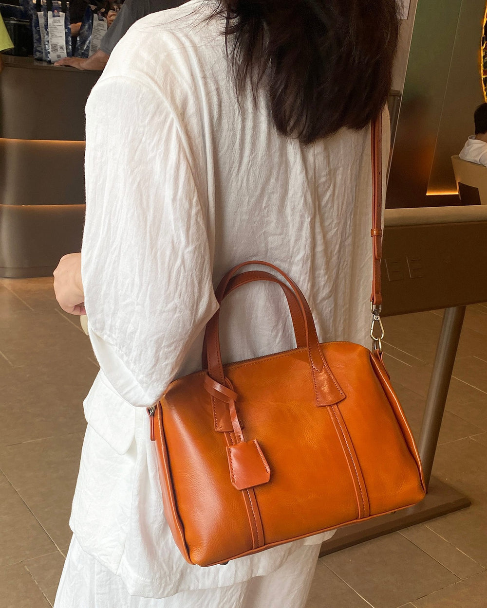 Top-grain leather 2025 new arrival shoulder bag classy work work clothing bag genuine leather women's crossbody satchel bag